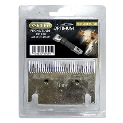 Peigne et contre peigne OPTIMUM 1mm pour XS660, XS670, CHB200, CH250 et 350