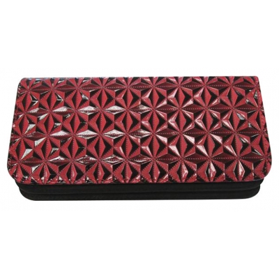 Pochette pour ciseaux et peignes - Fushia motif diamant