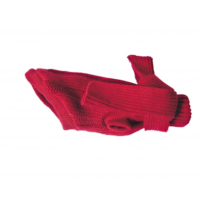 Pull pour chien - torsadé rouge