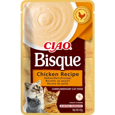 Purée CHURU BISQUE au Poulet pour Chat x12