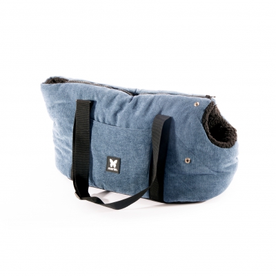 Sac de transport couchette bleu pour chien - Elégante 4