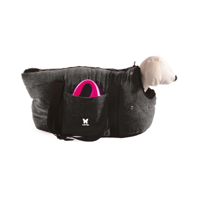 Sac de transport couchette noir pour chien - Elégante