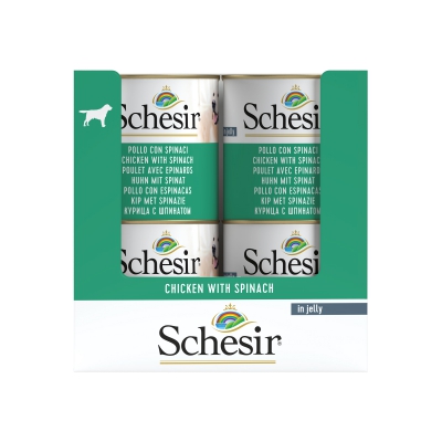 Schésir 285g Poulet épinards  Chien en gelée