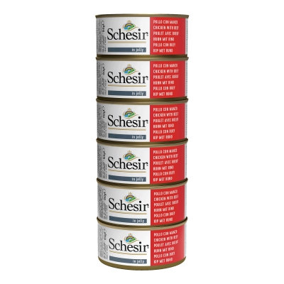 Schésir 6x150g Poulet boeuf Chien en gelée 