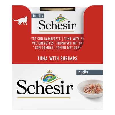 Schésir 85g Thon crevettes  Chat en gelée