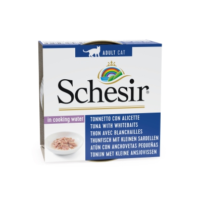 Schésir 85g Thon et blanchailles riz  Chat au naturel avec riz