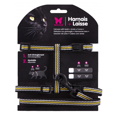 Set de Harnais et Laisse TRIO - Noir - 10-20/31