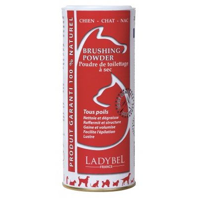 Shampooing sec pour chien et chat  Brushing Powder - Ladybel