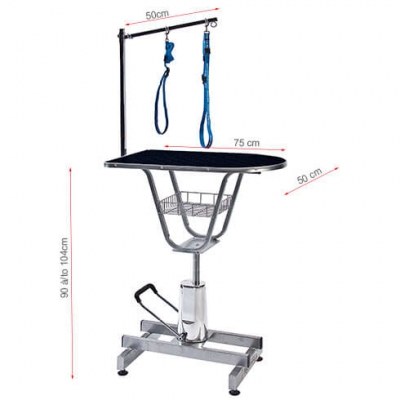 Table de toilettage hydraulique tournante Vivog - TA530B - Noire