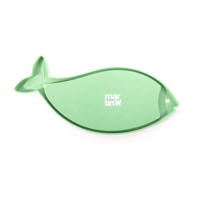 Tapis de léchage "poisson" silicone pour chat - vert 1