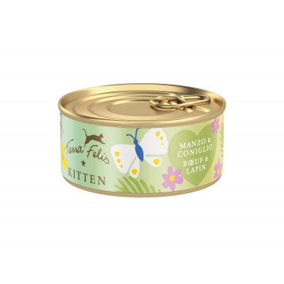 Terra Felis Chaton Bœuf & Lapin 70g (x18)