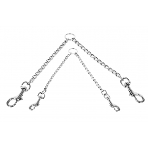 Accouple chaîne métal chromé