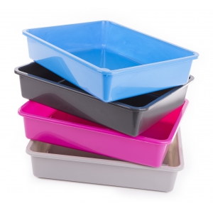 Bac à litière - bac à chat sans rebord