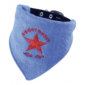 Bandana Life Style bleu clair pour chien - Taille L : collier = largeur 10mm - Longueur 35 to 40cm
