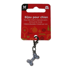 Bijoux pour chien - Os avec strass cristal