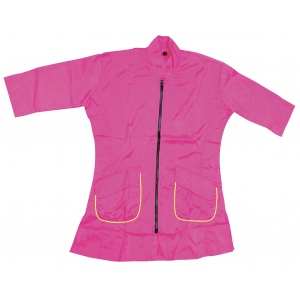 Blouse de toilettage - veste cintrée avec poches Rose/jaune - collection BOMBAY