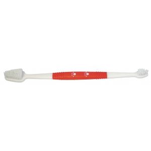 Brosse à dent double pour chien et chat