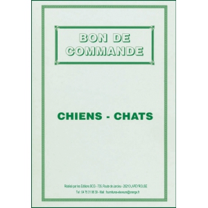 Carnet de bons de commande pour l'élevage de chien et chat