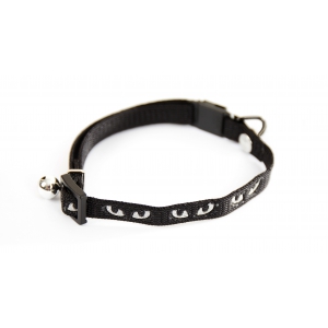 cat collar nylon silver eyes grounds eyes 