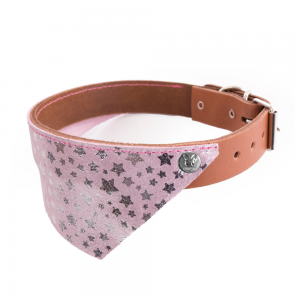 Cognac Bandana Pink Leather Necklace - Miami
