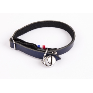 Collier cuir Dakota Chat - Bleu