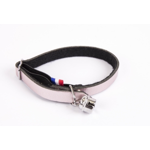 Collier cuir Dakota Chat - Rose