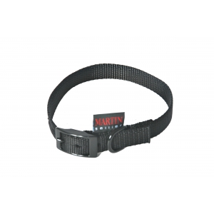 Right black nylon collar for dogs