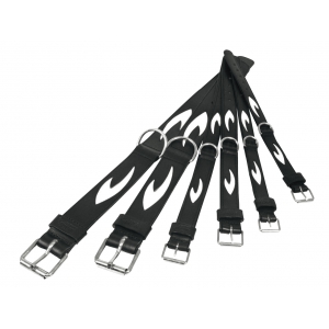 Black Leather dog collar - Boomerang