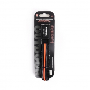 Collier lumineux nylon USB - Orange