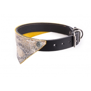 Collier Noir Bandana en cuir fantaisie - Malibu