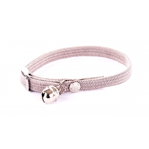 Cat collar - nylon elastic grey - 1 x 30 cm 
