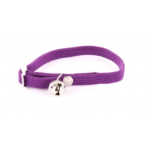 Cat collar - nylon elastic mauve - 1 x 30 cm 
