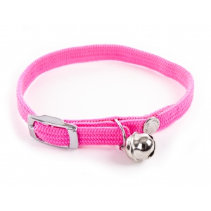 Collier nylon chat élastique Rose Fluo - 1 x 30 cm 