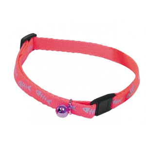 Cat collar - Fluo Fish - pink