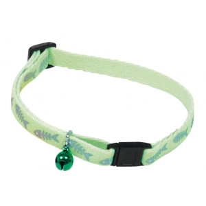 Cat collar - Fluo Fish - green