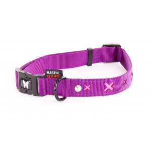 Dog collar - pink cross