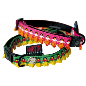 Dog collar - Dancing Queen green