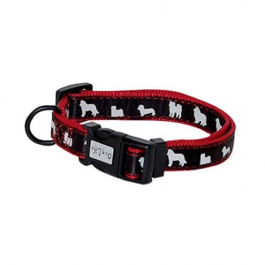 Collier pour chien - Galon noir - Vivog