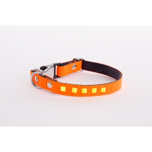Dog fluo color collar - nylon orange & yellow