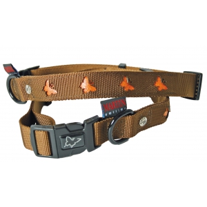 Dog collar - orange butterflies