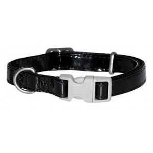 Collier pour chien - Rock'n Roll - noir verni - Vivog