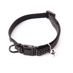 Collier réglable nylon "Flash" pour chat - Noir