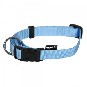 Adjustable dog collar blue nylon