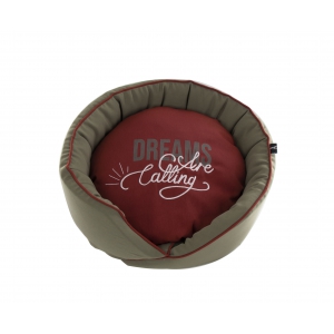 Round basket - Dreams Collection - Khaki & Orange - 47 cm