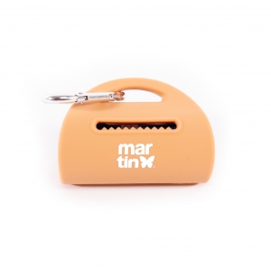 Distributeur sacs à crottes en silicone - jaune