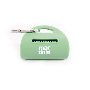 Distributeur sacs à crottes en silicone - vert