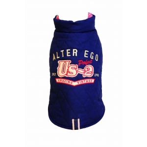 Doudoune Alter Ego Vichy réversible bleu - L - 34cm