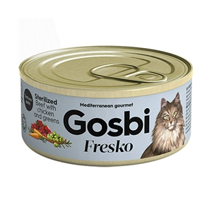 Fresko Cat Sterilized Beef with Chicken and greens 70 gr Lot de 32