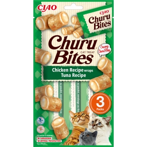 CHURU BITES wrap tuna-filled chicken treat for cats x12