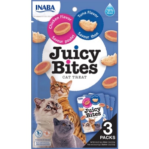 JUICY BITES Crunchy Cat Treats - Chicken & Tuna Flavour x12